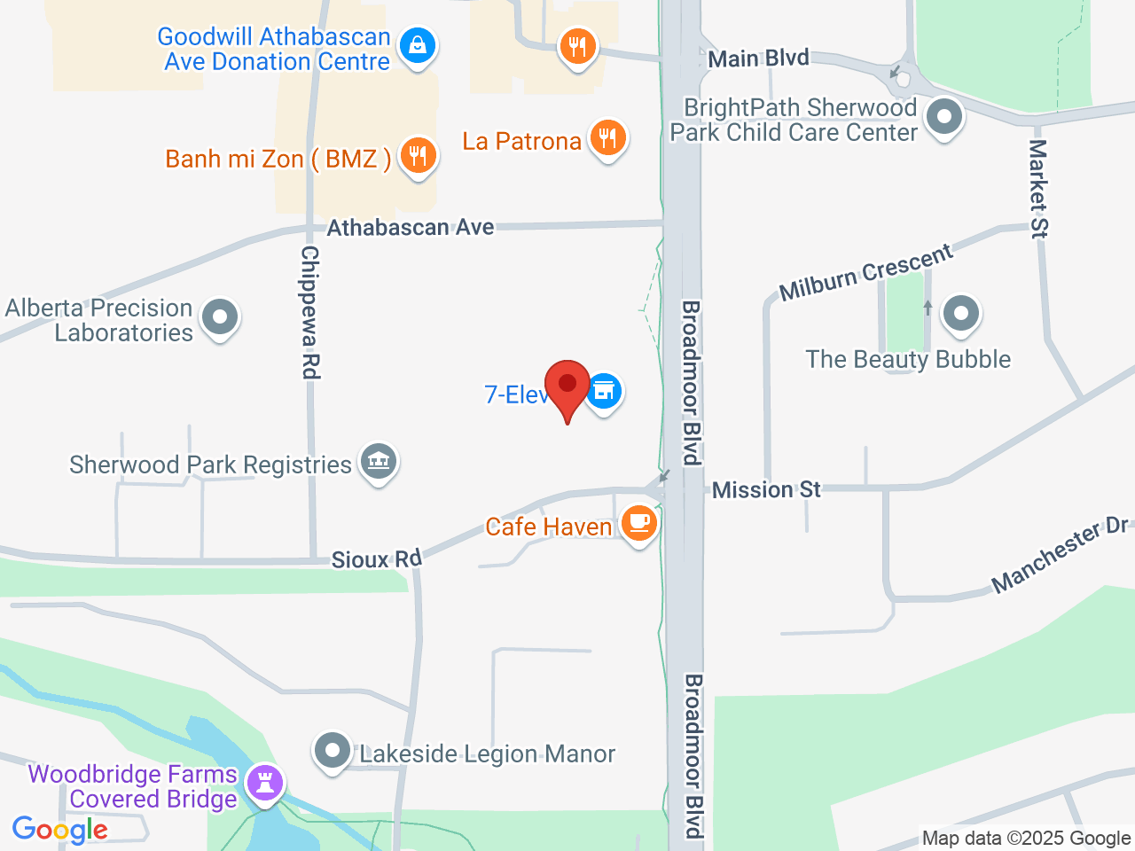 Street map for Kurve Cannabis, 14 Sioux Rd, Sherwood Park AB