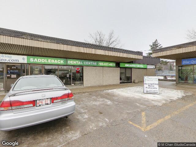 Street view for Kushi Cannabis, 382 Saddleback Rd NW, Edmonton AB