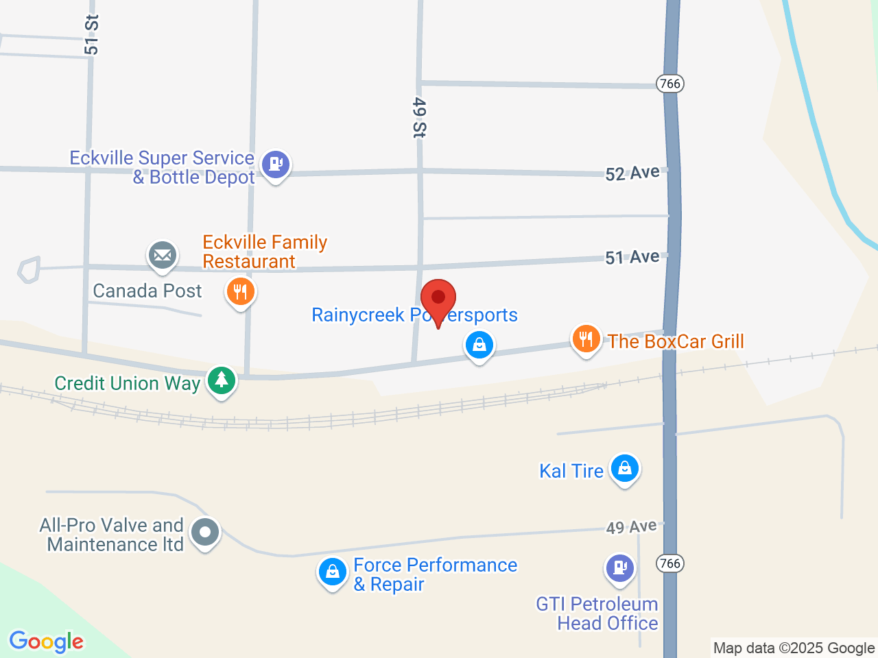 Street map for Lux Leaf Cannabis, 4856 50 Ave, Eckville AB