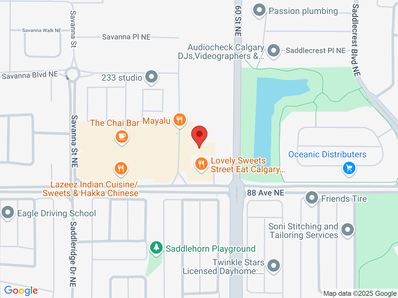 Street map for Lux Leaf Cannabis, 30 Savanna Cres NE, Calgary AB