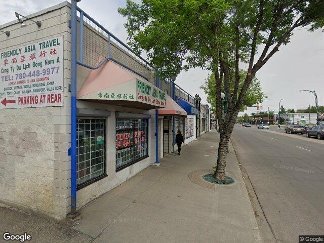 Street view for NUMO Cannabis, 10502 107 Ave NW, Edmonton AB