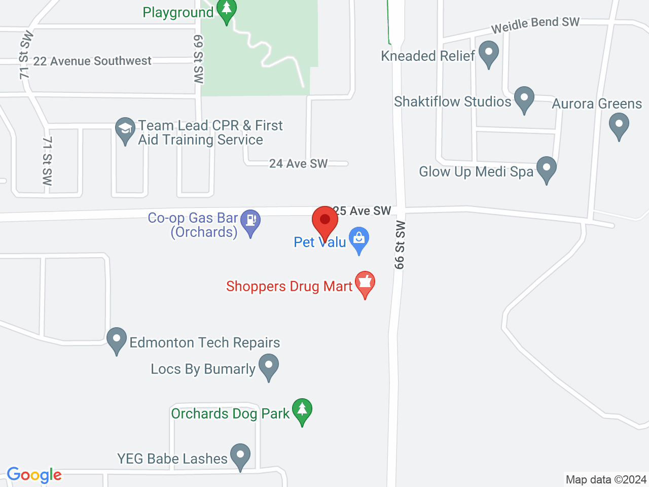 Street map for Plantlife, 6639 25 Ave SW, Edmonton AB