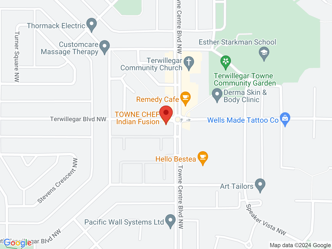 Street map for T's Cannabis, 5233A Terwillegar Blvd NW, Edmonton AB