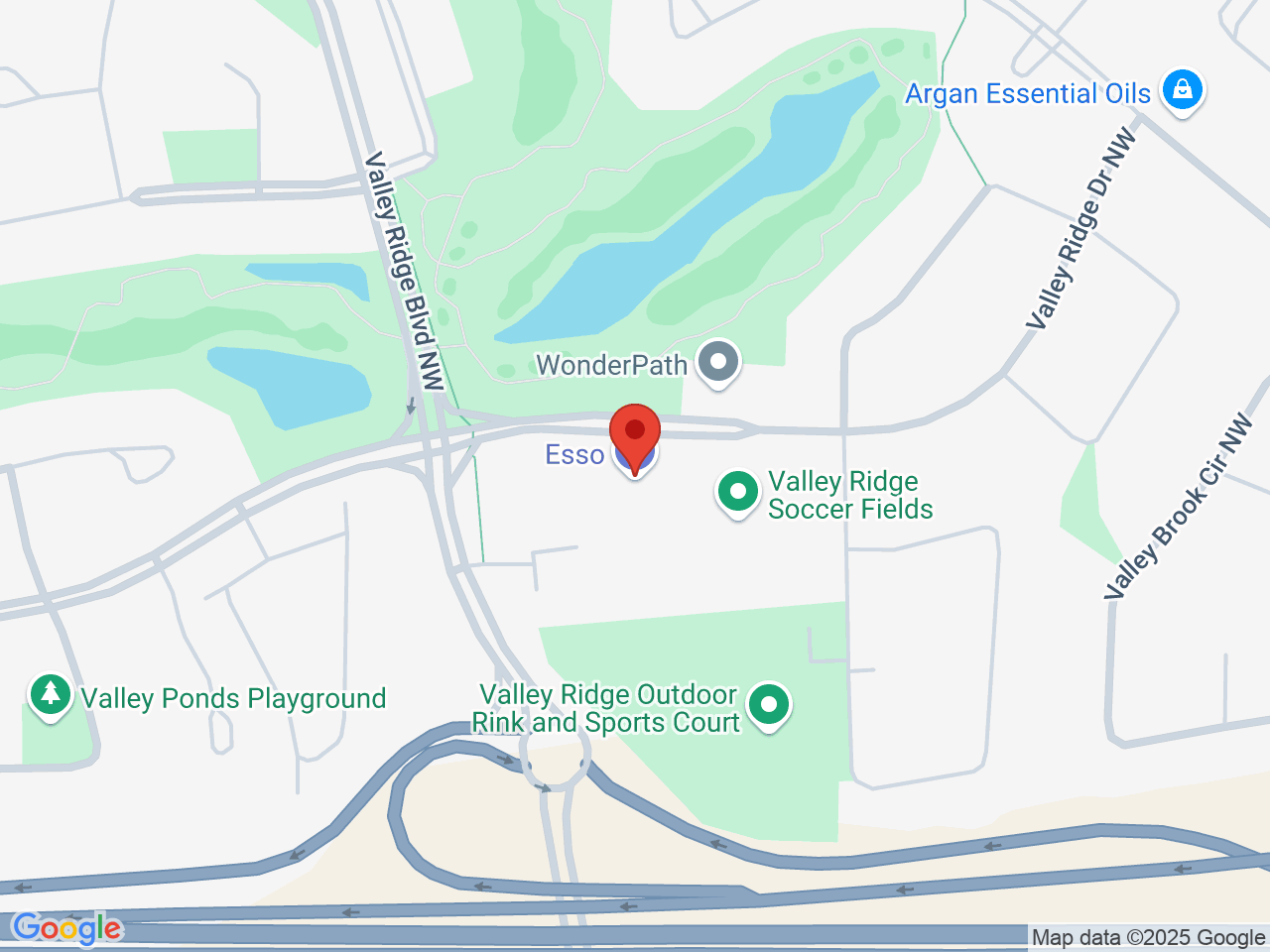 Street map for Valley Ridge Cannabis, 11245 Valley Ridge Dr NW, Calgary AB