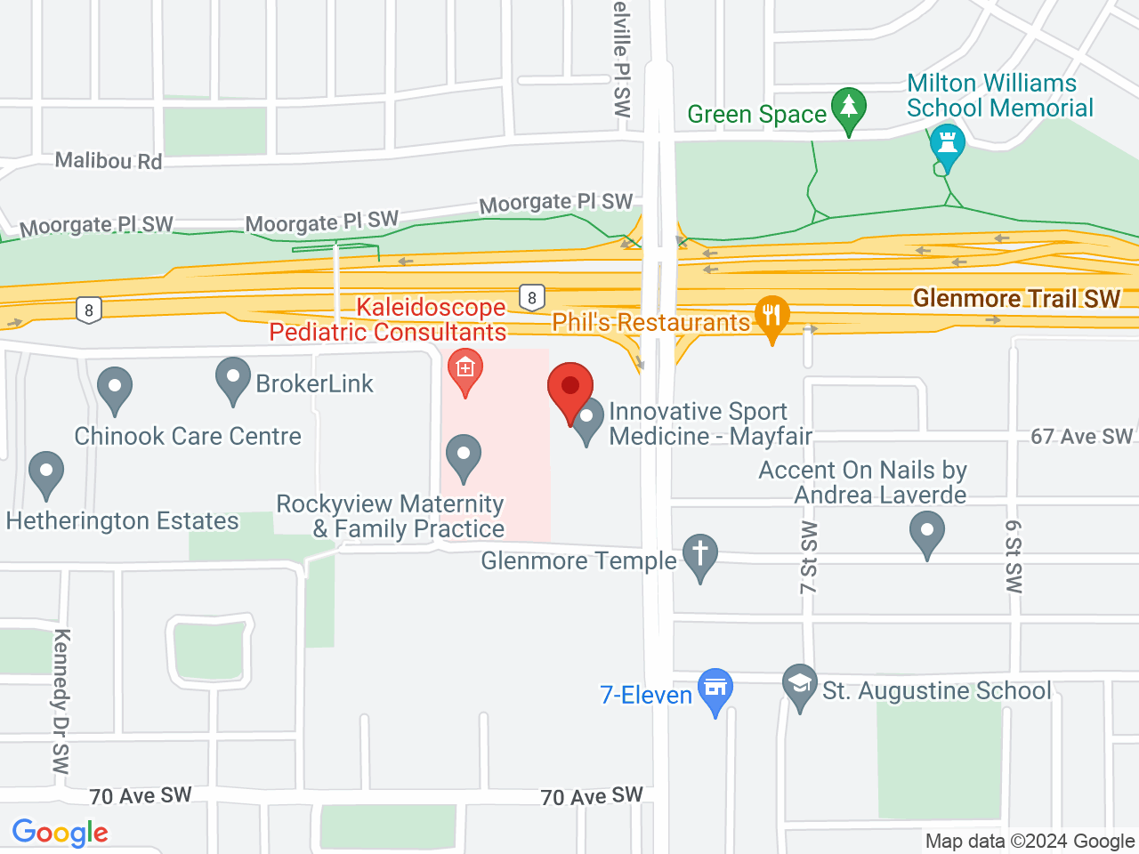 Street map for Vibes Cannabis, 6707 Elbow Dr SW, Calgary AB