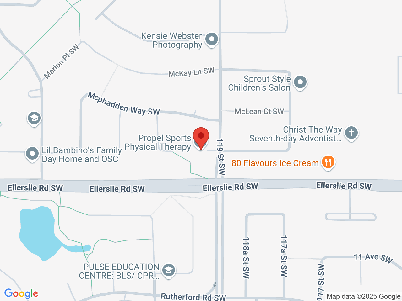 Street map for Wake n' Bake Cannabis, 858 119 St SW, Edmonton AB