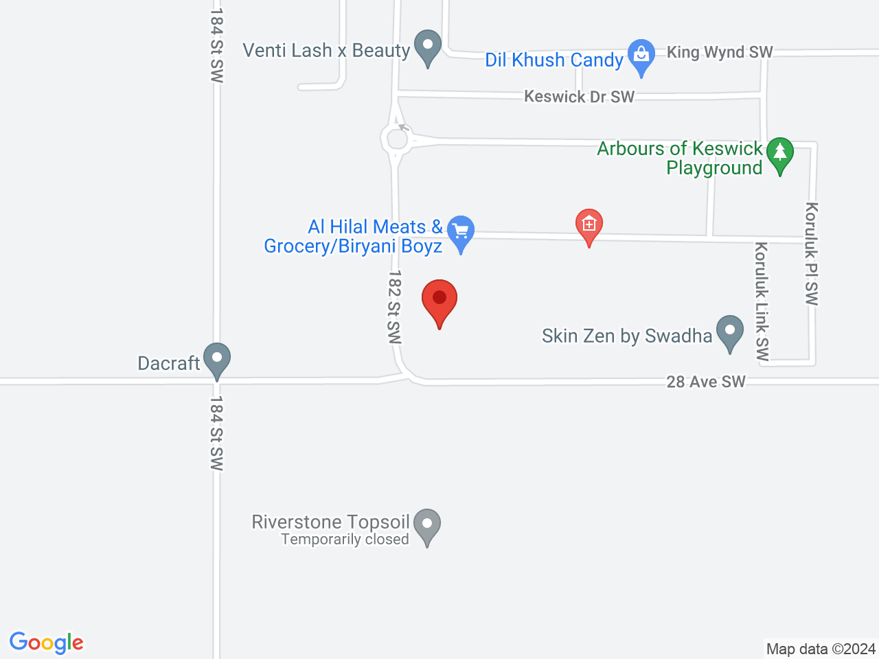 Street map for Wake n' Bake Cannabis, 2755 182 St SW, Edmonton AB