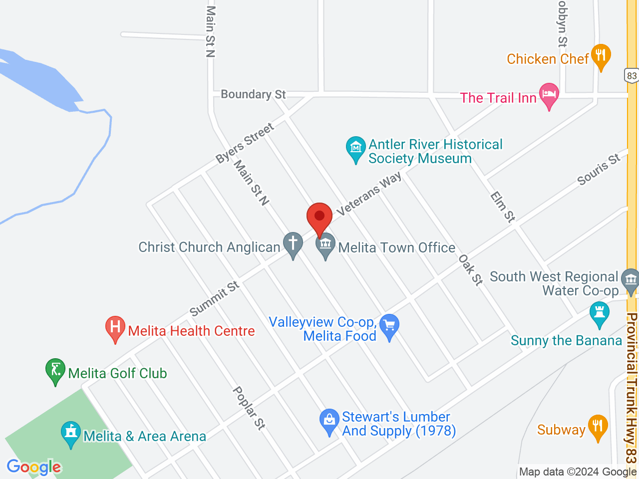 Street map for Big Town Buds Cannabis, 69 Main St, Melita MB