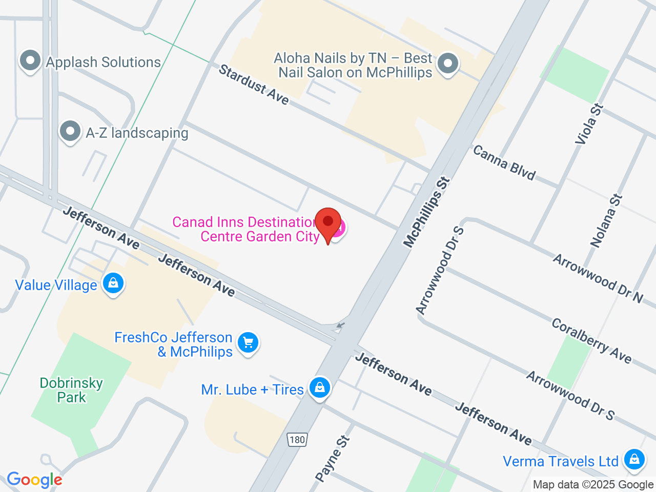 Street map for Cannabis Corner, 2100 McPhillips St, Winnipeg MB