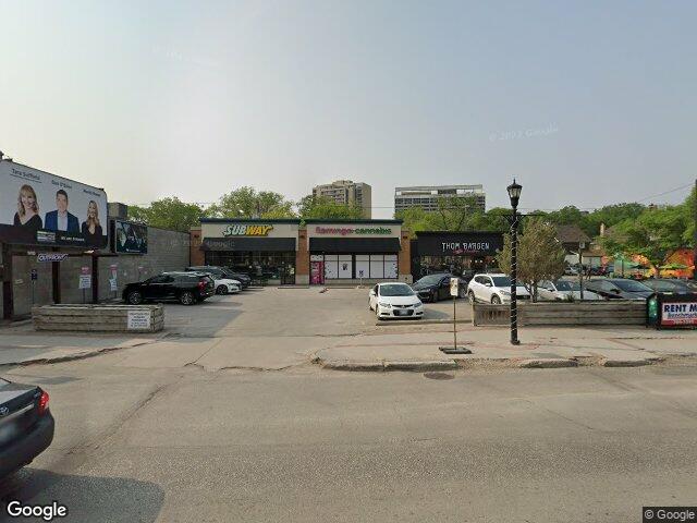 Street view for Flamingo + Cannabis, 745 Corydon Ave, Winnipeg MB