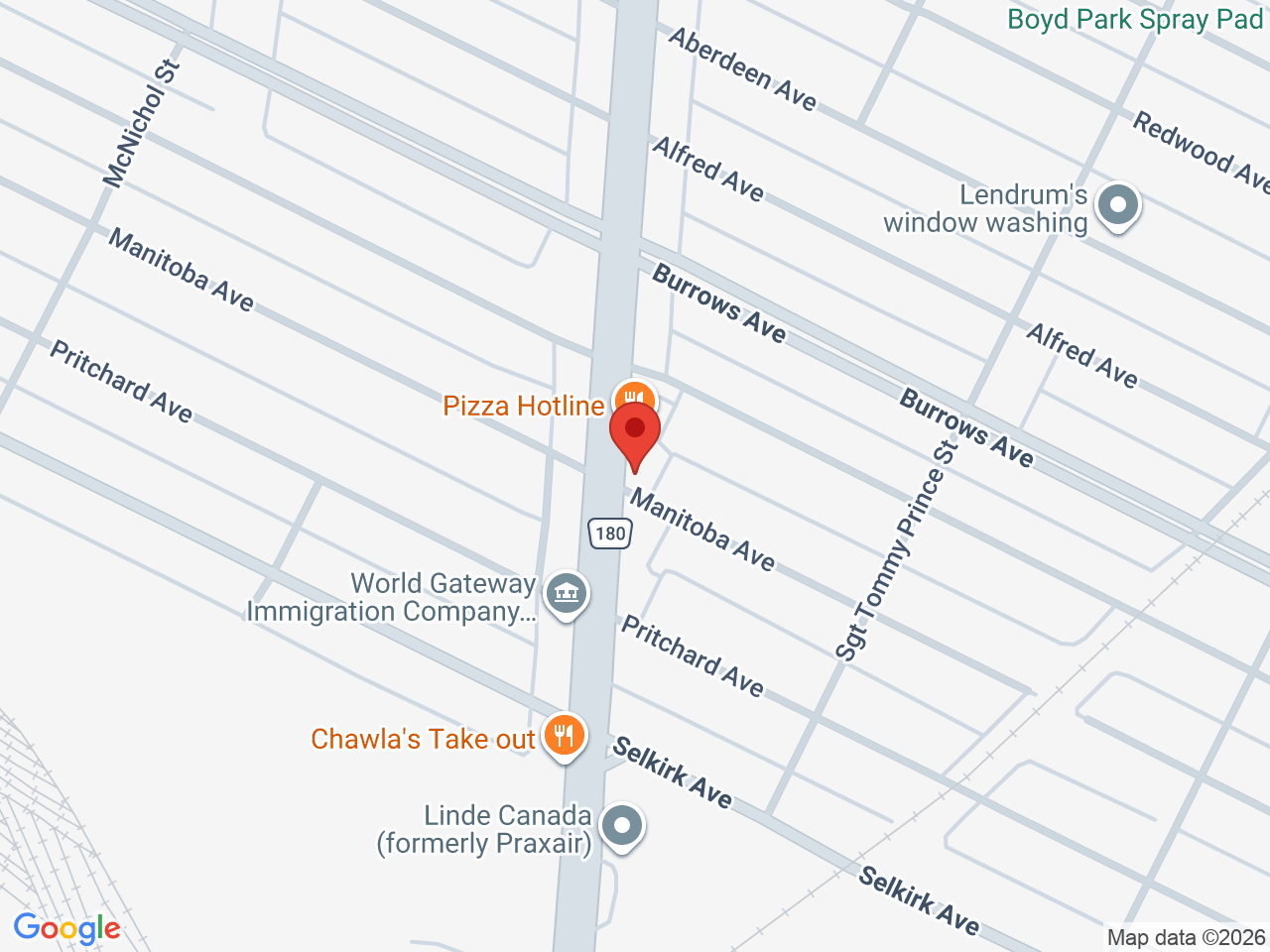 Street map for Four20 Giggles, 713 McPhillips St, Winnipeg MB