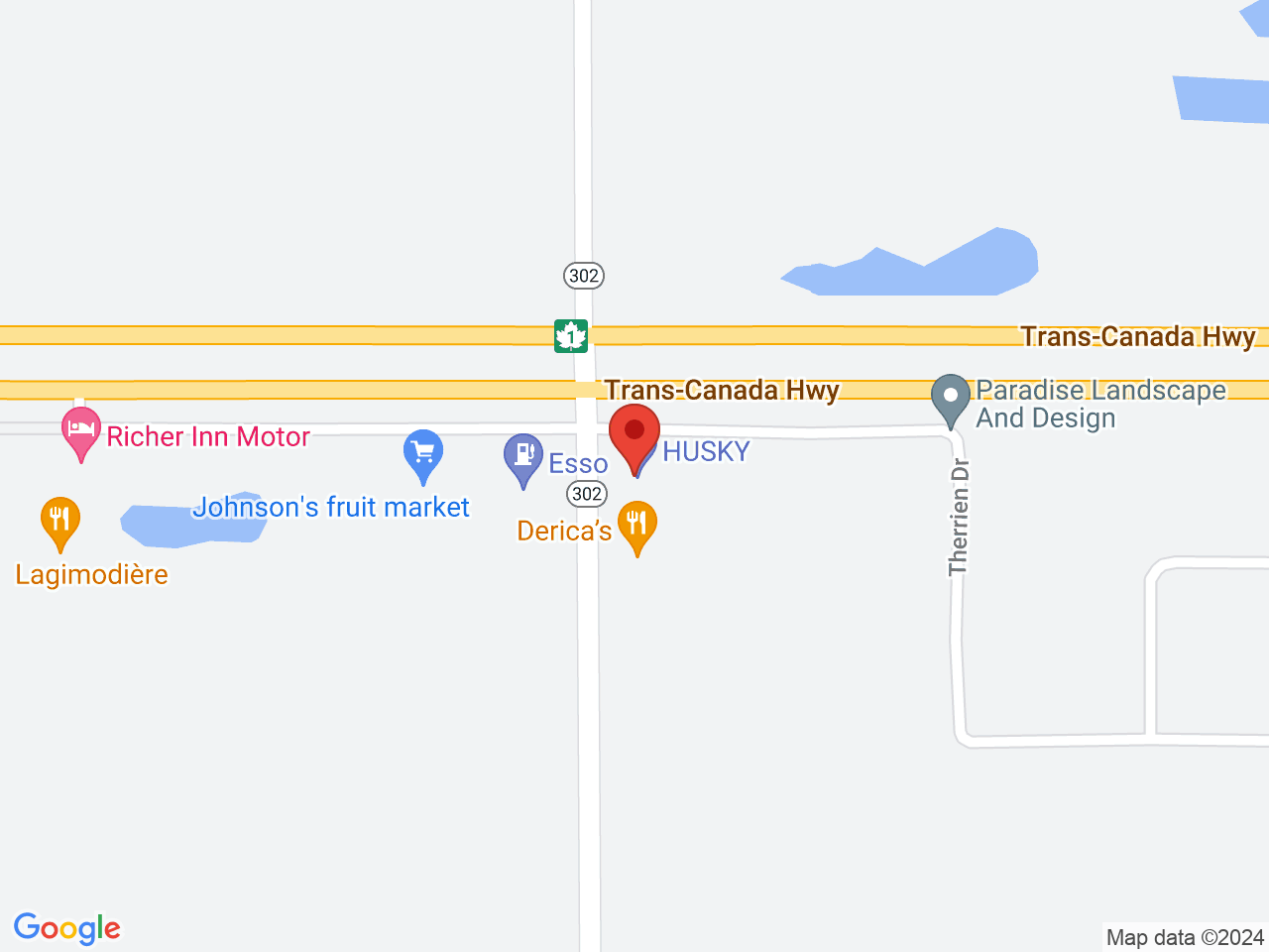 Street map for Husky, 43160 1 East Hwy, Richer MB