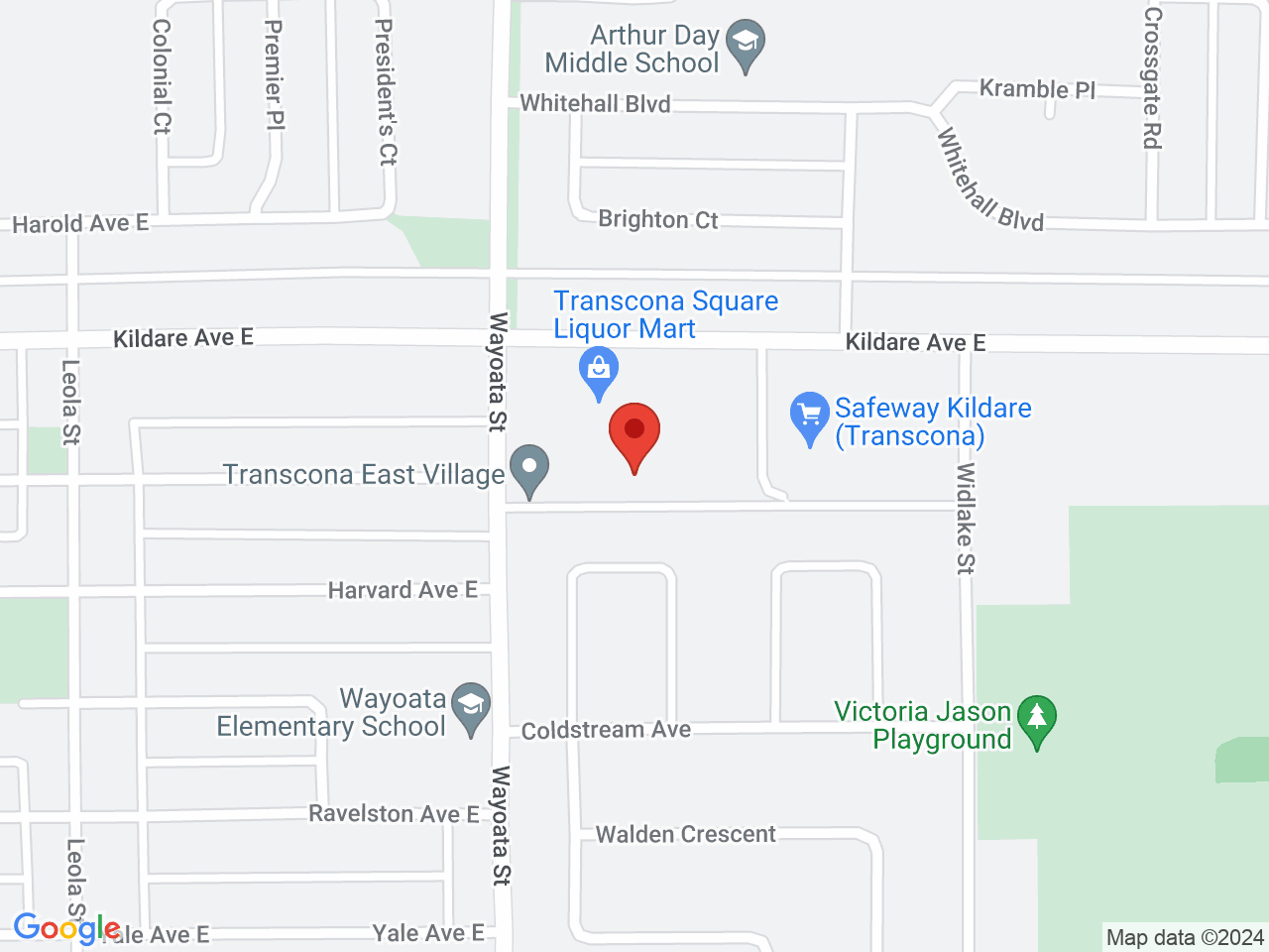 Street map for Kildare Stop & Shop, 630 Kildare Ave E, Winnipeg MB