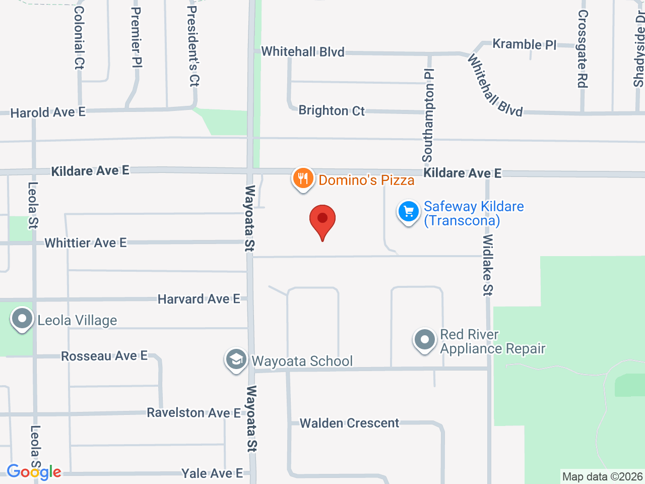 Street map for Kildare Stop & Shop, 630 Kildare Ave E, Winnipeg MB
