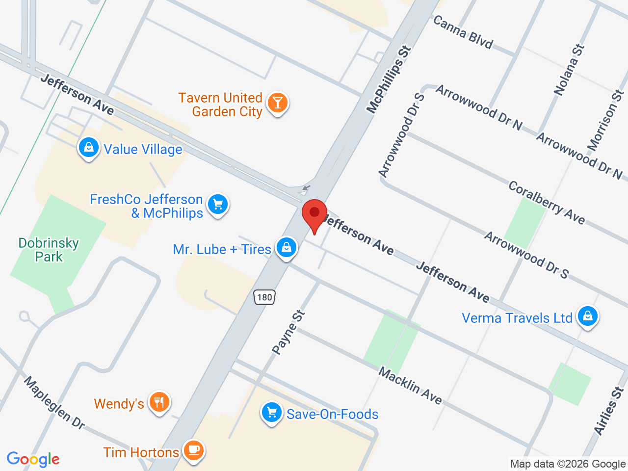 Street map for My Two Sons, 2055 McPhillips St, Winnipeg MB