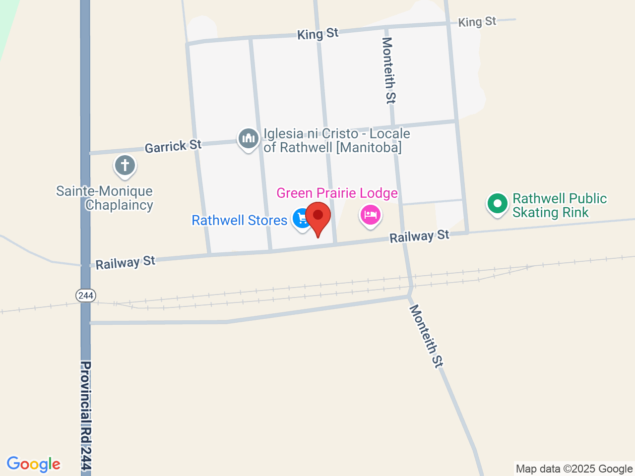 Street map for Rathwell Cannabis Store, 158 Railway St, Rathwell MB