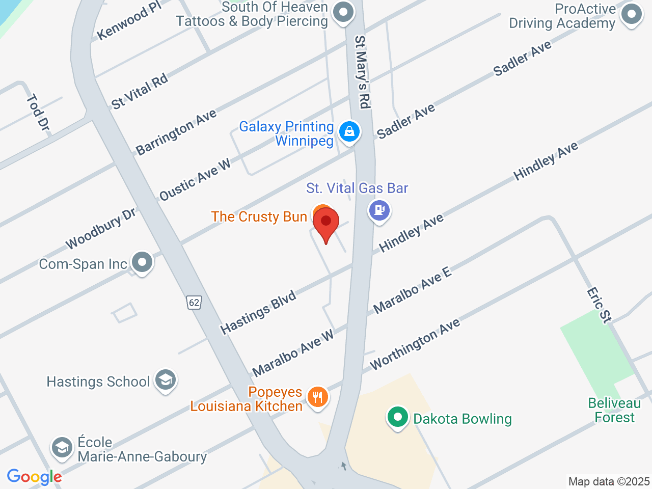 Street map for The Budstop Cannabis, 1026 St Mary's Rd, Winnipeg MB