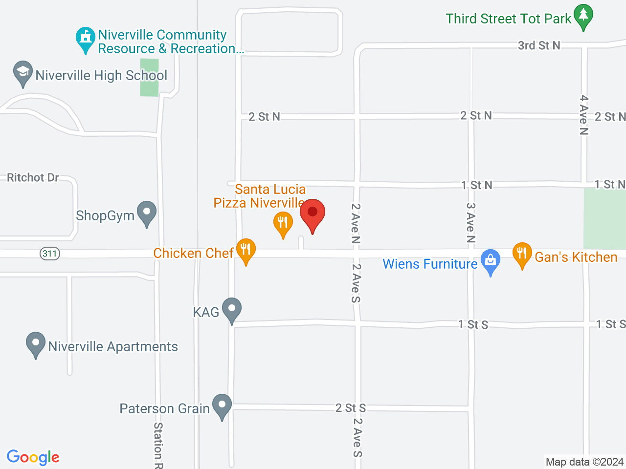 Street map for Urban Flavours, 41 Main St, Niverville MB