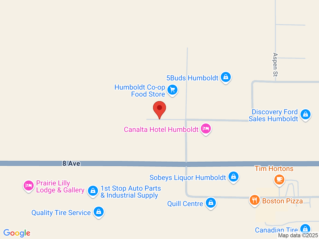 Street map for 5 Buds Cannabis, 2416 Westwood Dr, Humboldt SK