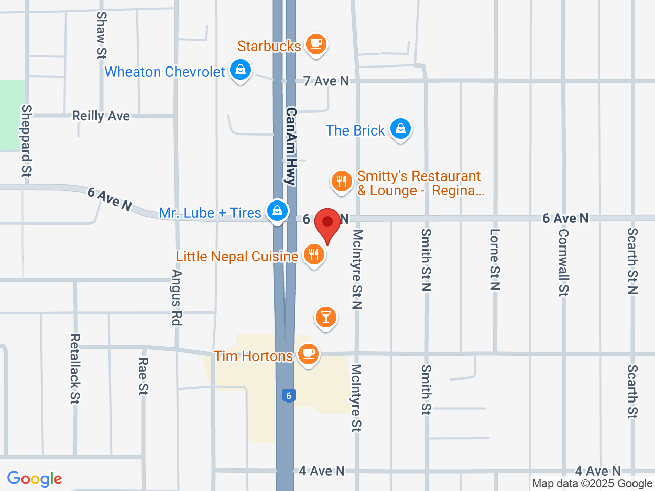 Street map for Canna Cabana, 155 Albert St N, Regina SK