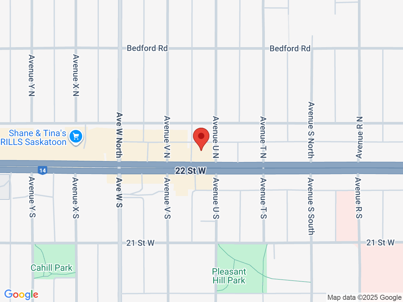 Street map for Canna Cabana, 2102 22 St W, Saskatoon SK