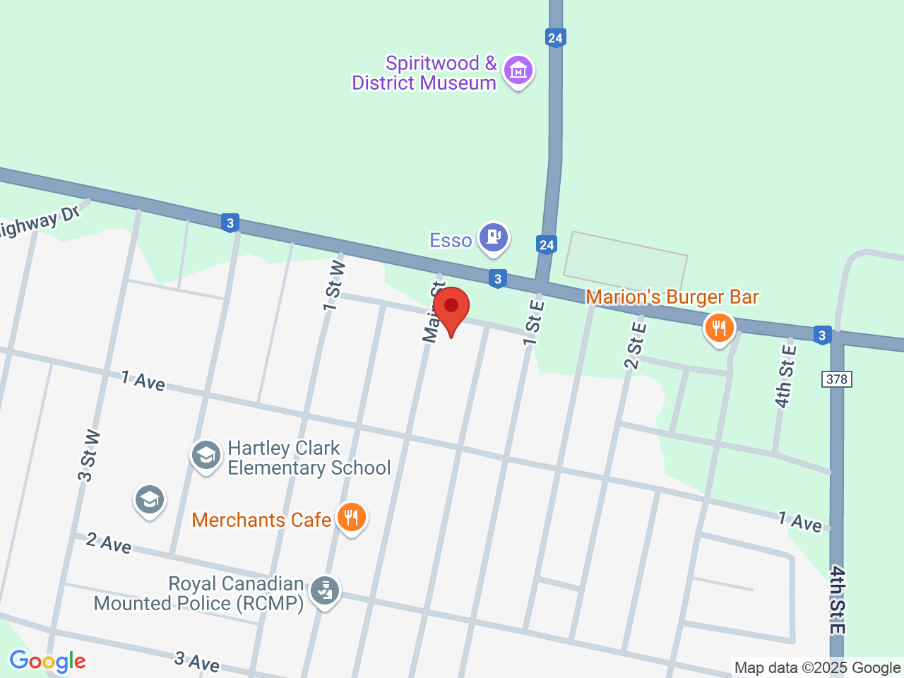 Street map for Into the Weeds Cannabis, 103 Main St, Spiritwood SK