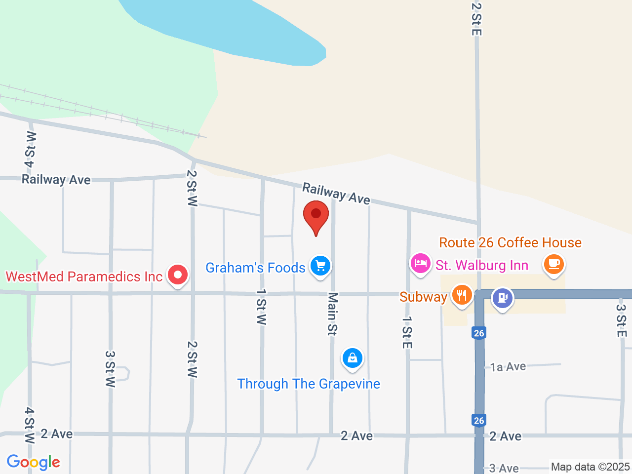 Street map for Mary Jane's Lil Country Cannabis Store, 17 Main St, St Walburg SK