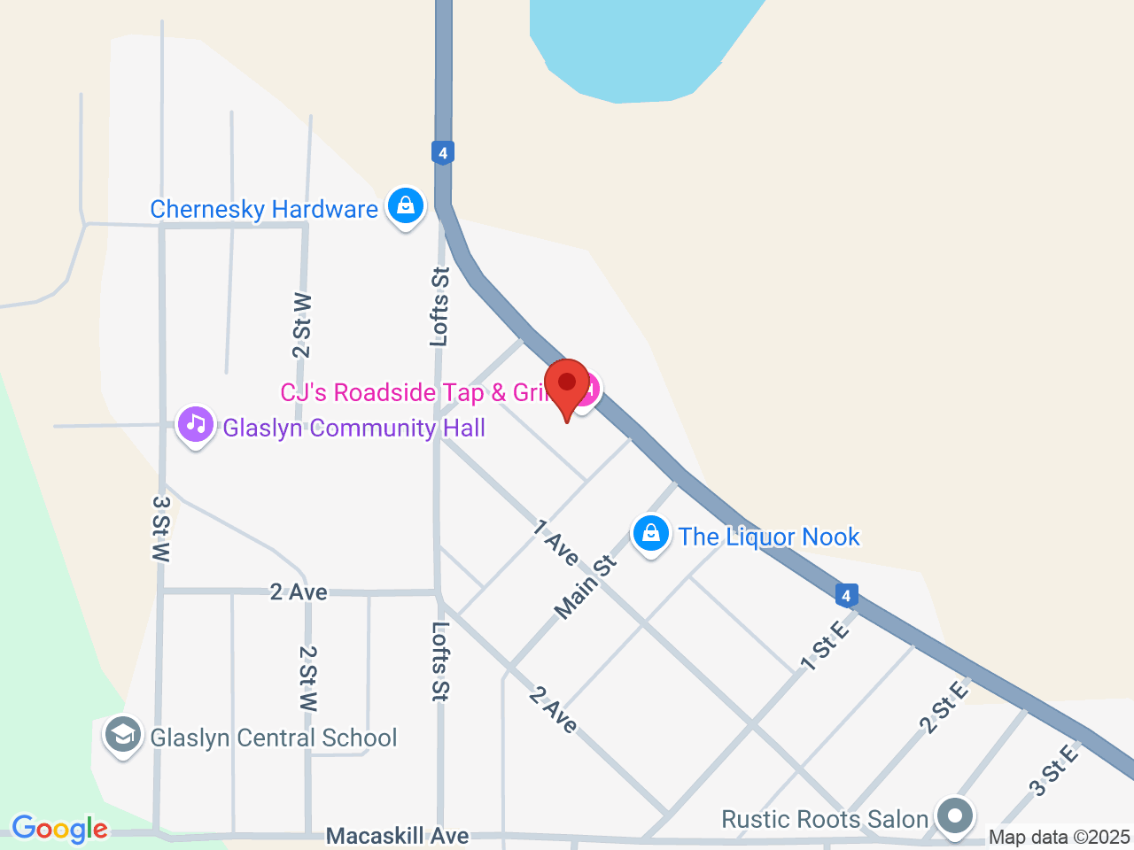 Street map for Mary Jane's Lil Country Cannabis Store, 111 Railway Ave, Glaslyn SK