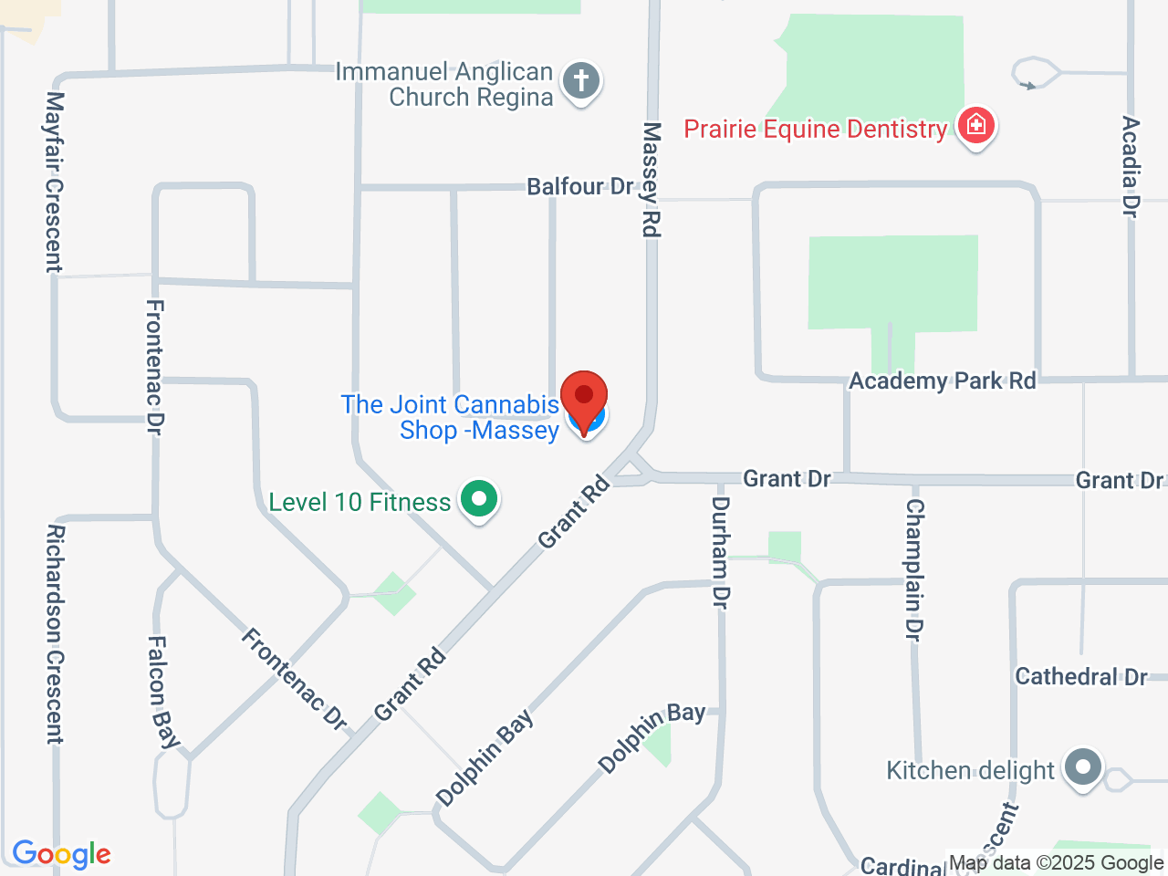 Street map for The Joint Cannabis, 196 Massey Rd, Regina SK