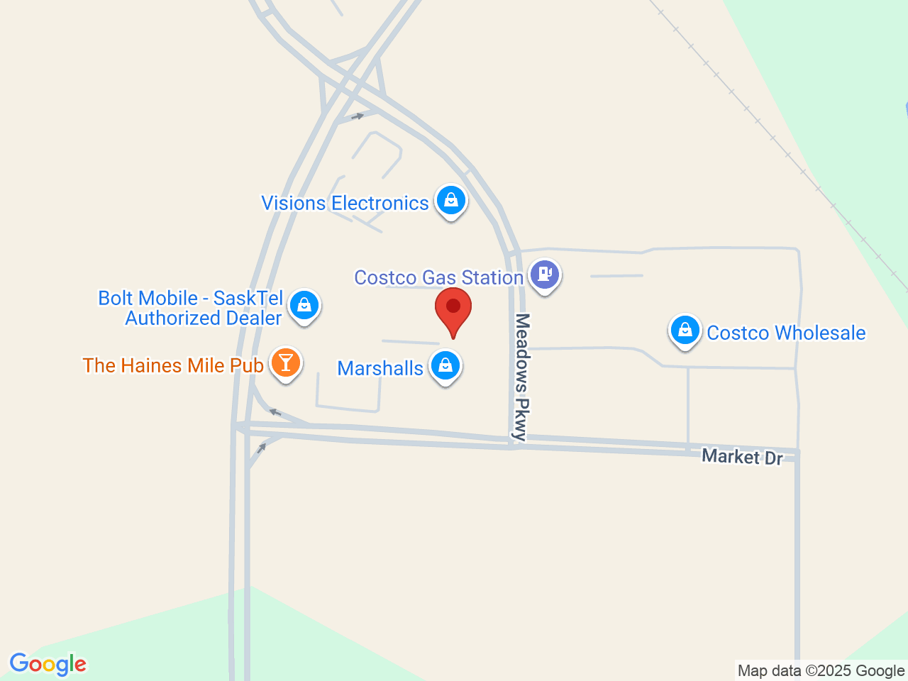 Street map for The Joint Cannabis, 3030 Meadows Pkwy #80, Saskatoon SK