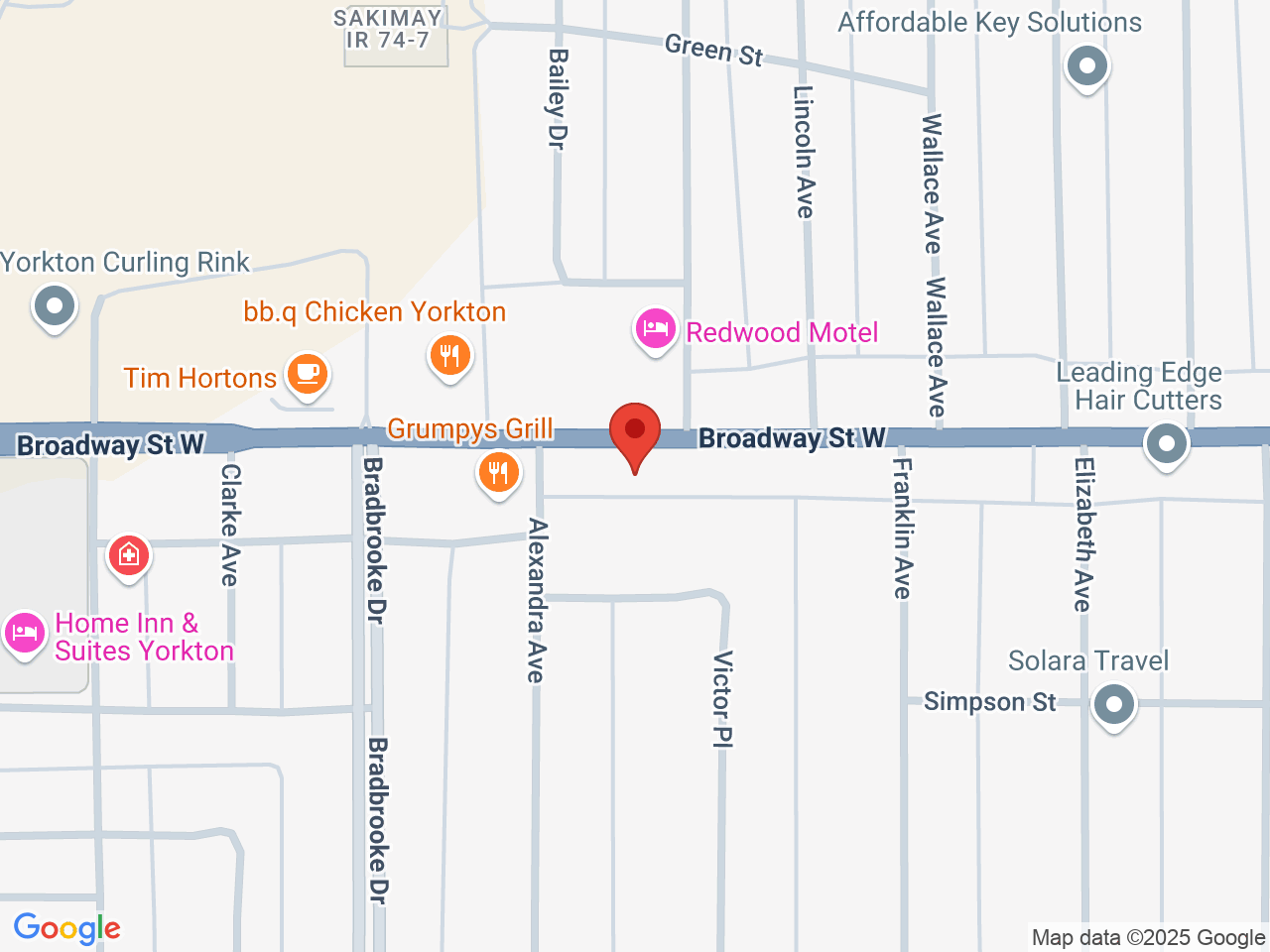 Street map for The Pot Shack, 326 Broadway St W	, Yorkton SK