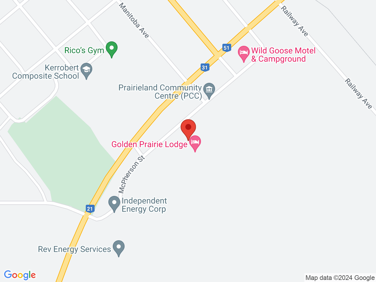 Street map for Tumbleweed Cannabis, 310 McPherson St, Kerrobert SK