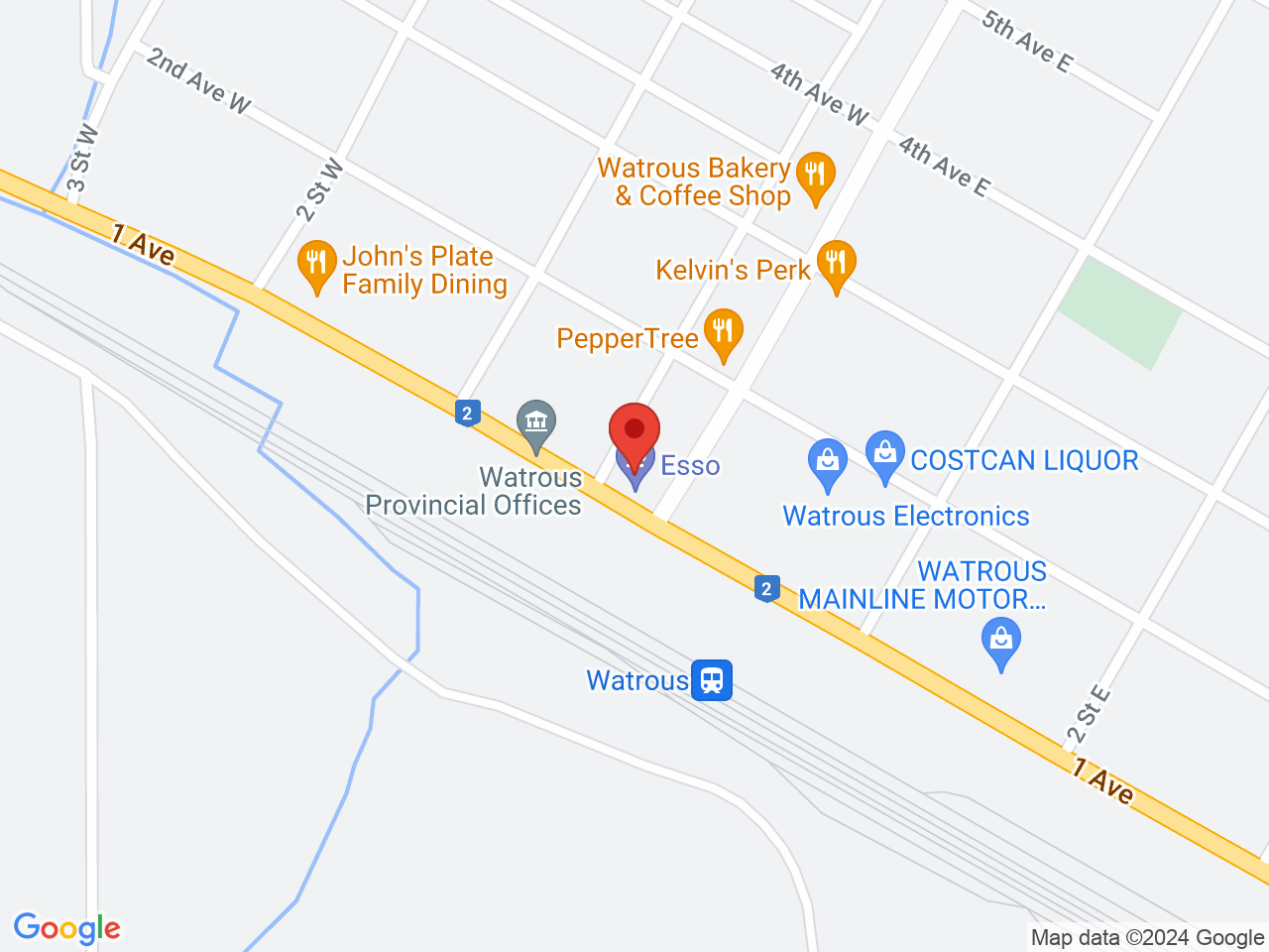 Street map for Tumbleweed Cannabis, 101 Main St, Watrous SK