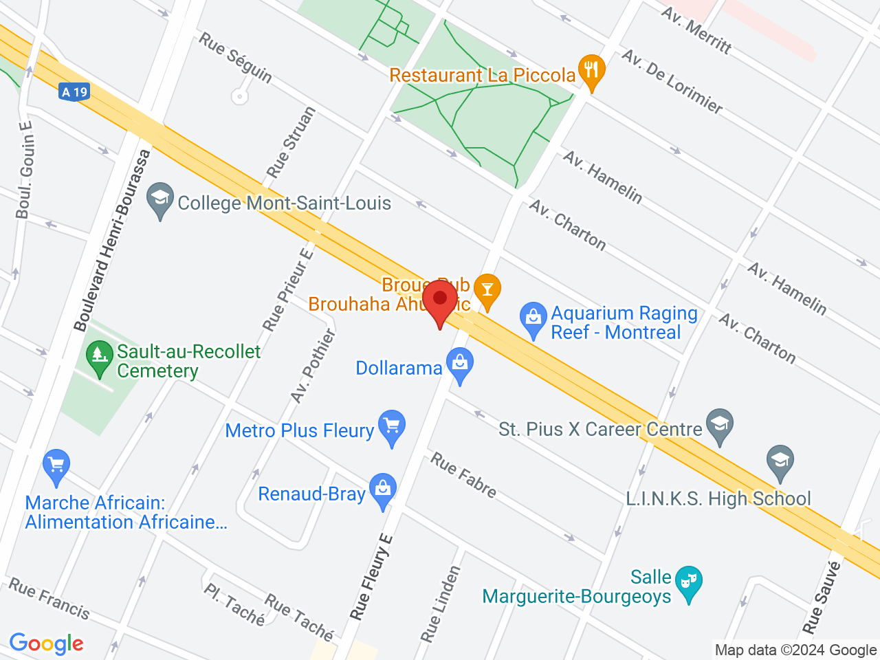 Street map for SQDC Montreal - Fleury-Papineau, 1795 rue Fleury Est, Montreal QC