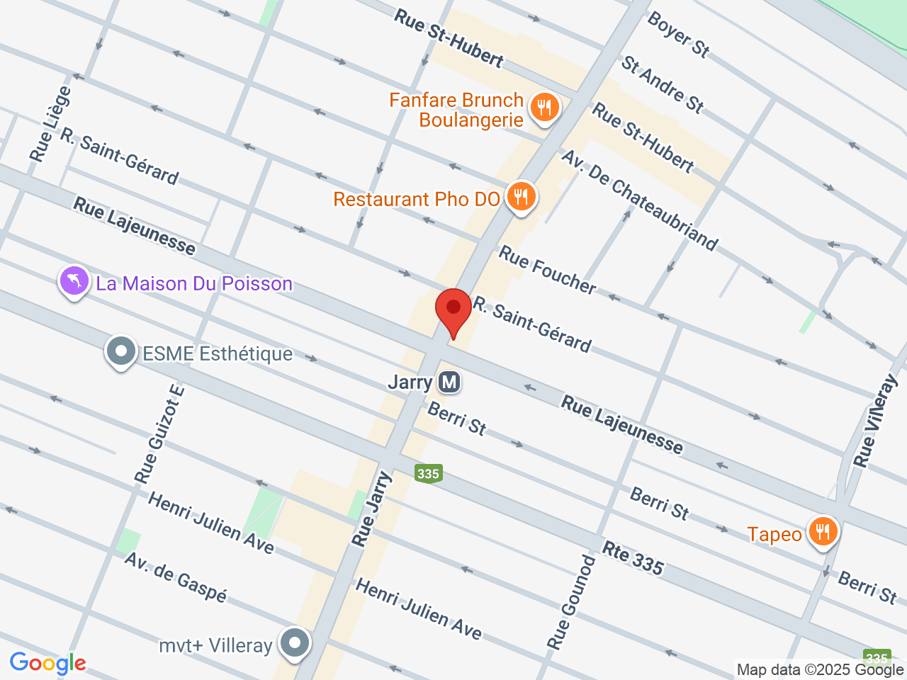 Street map for SQDC Montreal - Metro Jarry, 8095 rue Lajeunesse, Montreal QC