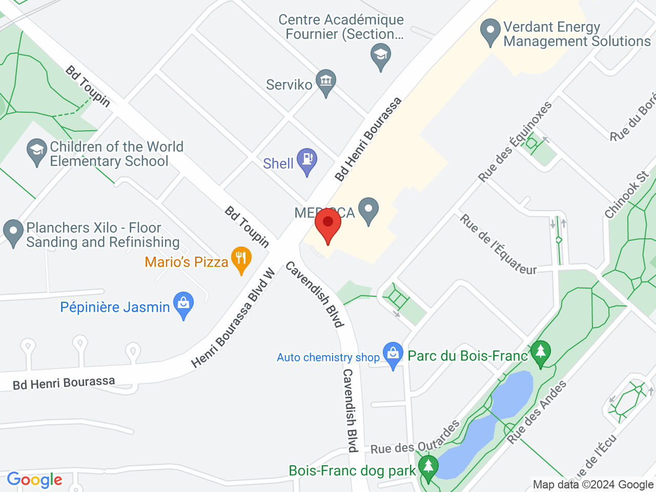 Street map for SQDC Montreal - Nord, 6158 boulevard Henri-Bourassa, Montreal QC