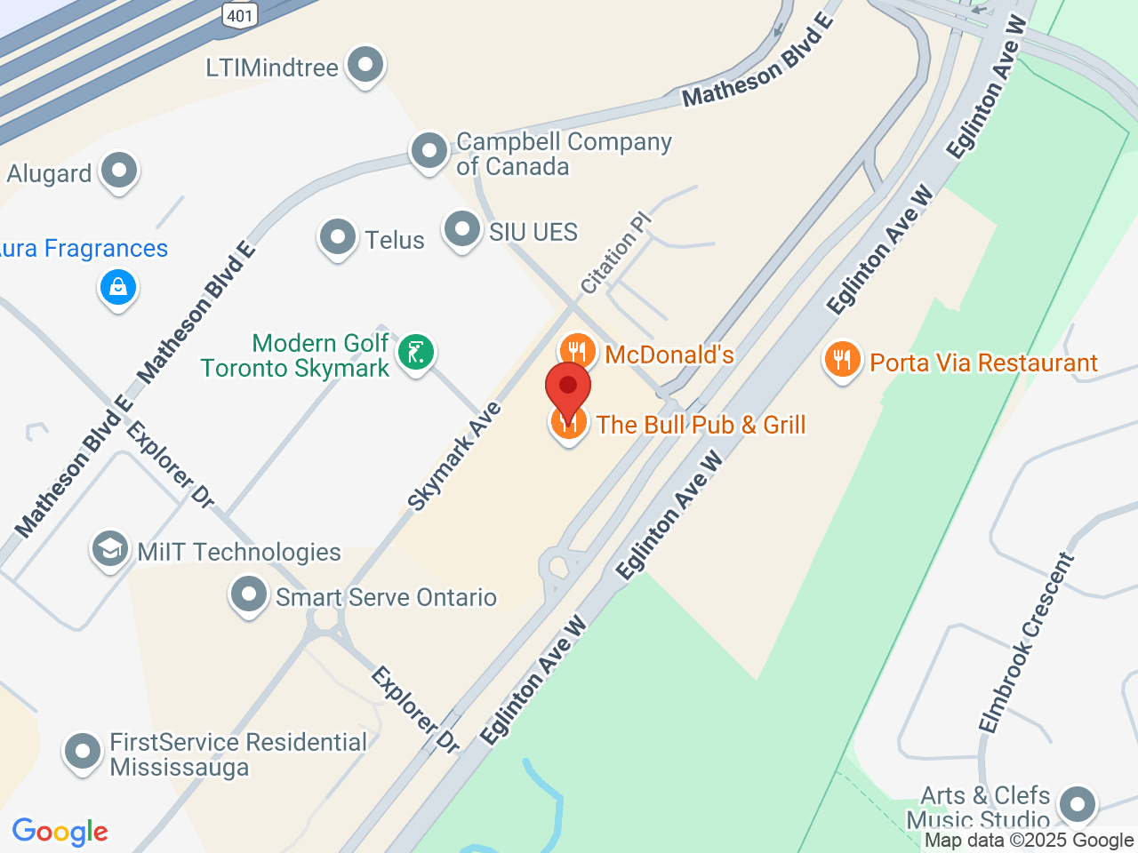 Street map for Potherb Cannabis Co., 2800 Skymark Ave Unit 12, Mississauga ON