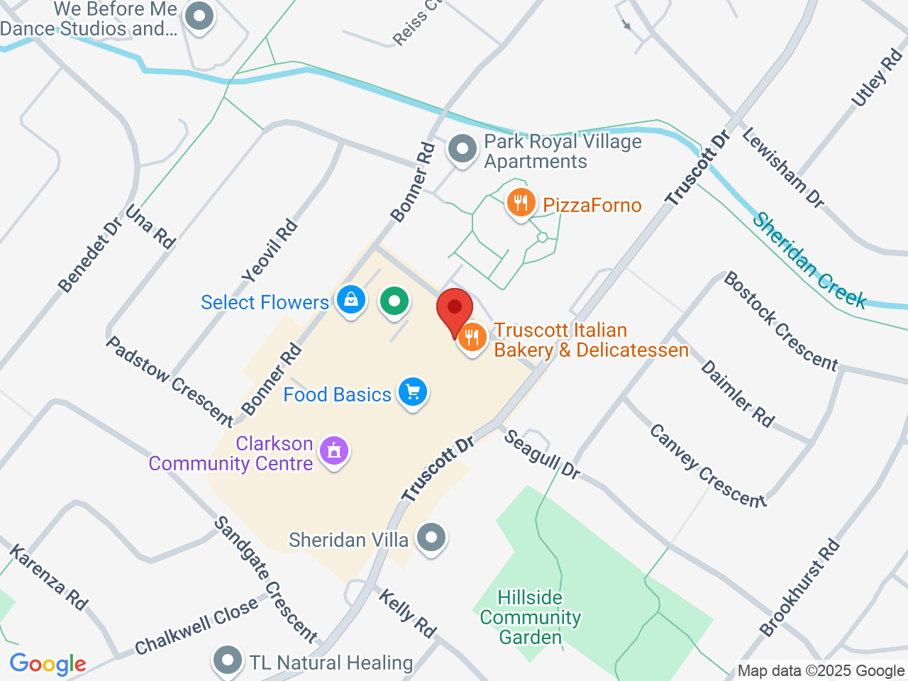 Street map for Flowertown Cannabis, 2425 Truscott Dr, Mississauga ON