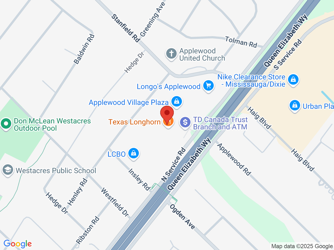 Street map for Purple Tree Cannabis, 1077 N Service Rd Unit 12, Mississauga ON