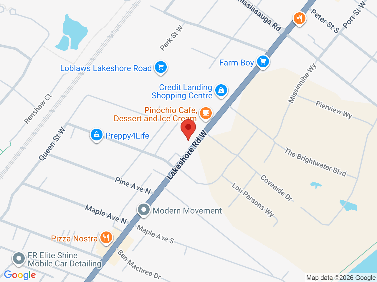 Street map for Soma Leaf Company, 280 Lakeshore Rd W Suite 101, Mississauga ON