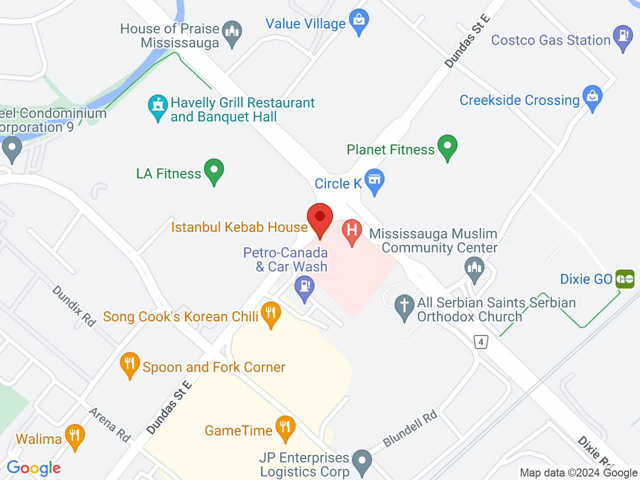 Street map for True North Cannabis Co., 1370 Dundas St E #7, Mississauga ON