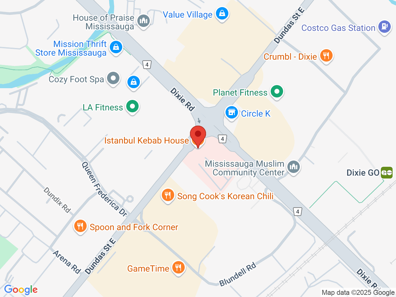 Street map for True North Cannabis Co., 1370 Dundas St E #7, Mississauga ON