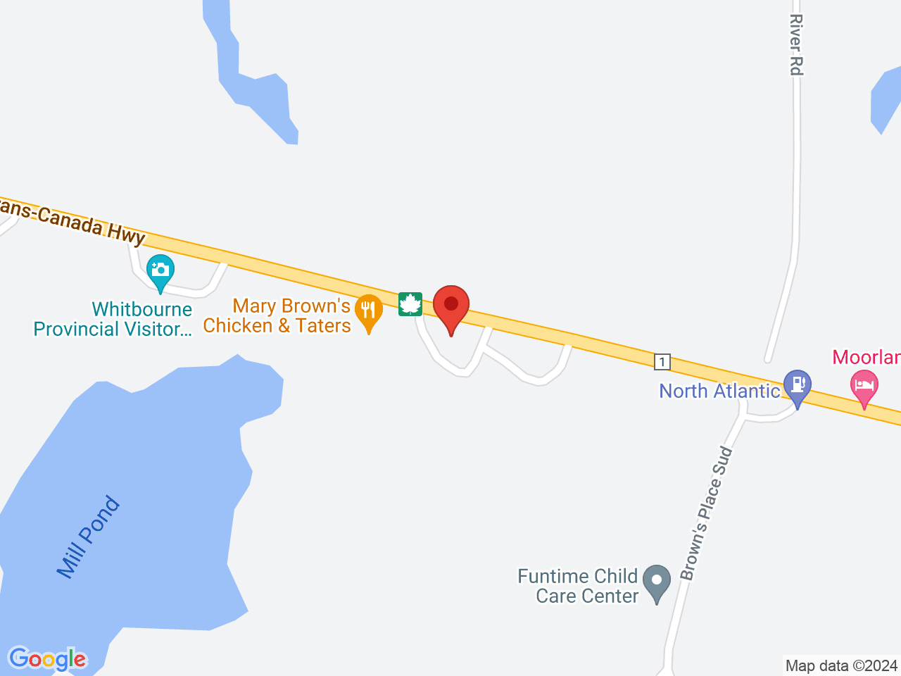 Street map for Oceanic Cannabis & Coffee, 667 A Trans Canada Hwy, Whitbourne NL