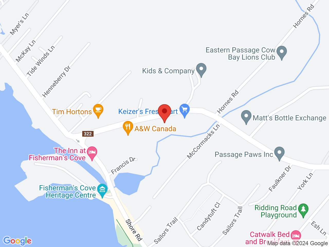 Street map for NSLC Cannabis Eastern Passage, 69 Cow Bay Rd, Eastern Passage NS