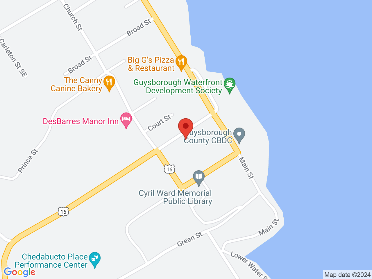 Street map for NSLC Select Guysborough, 10018 Highway #16, Guysborough NS
