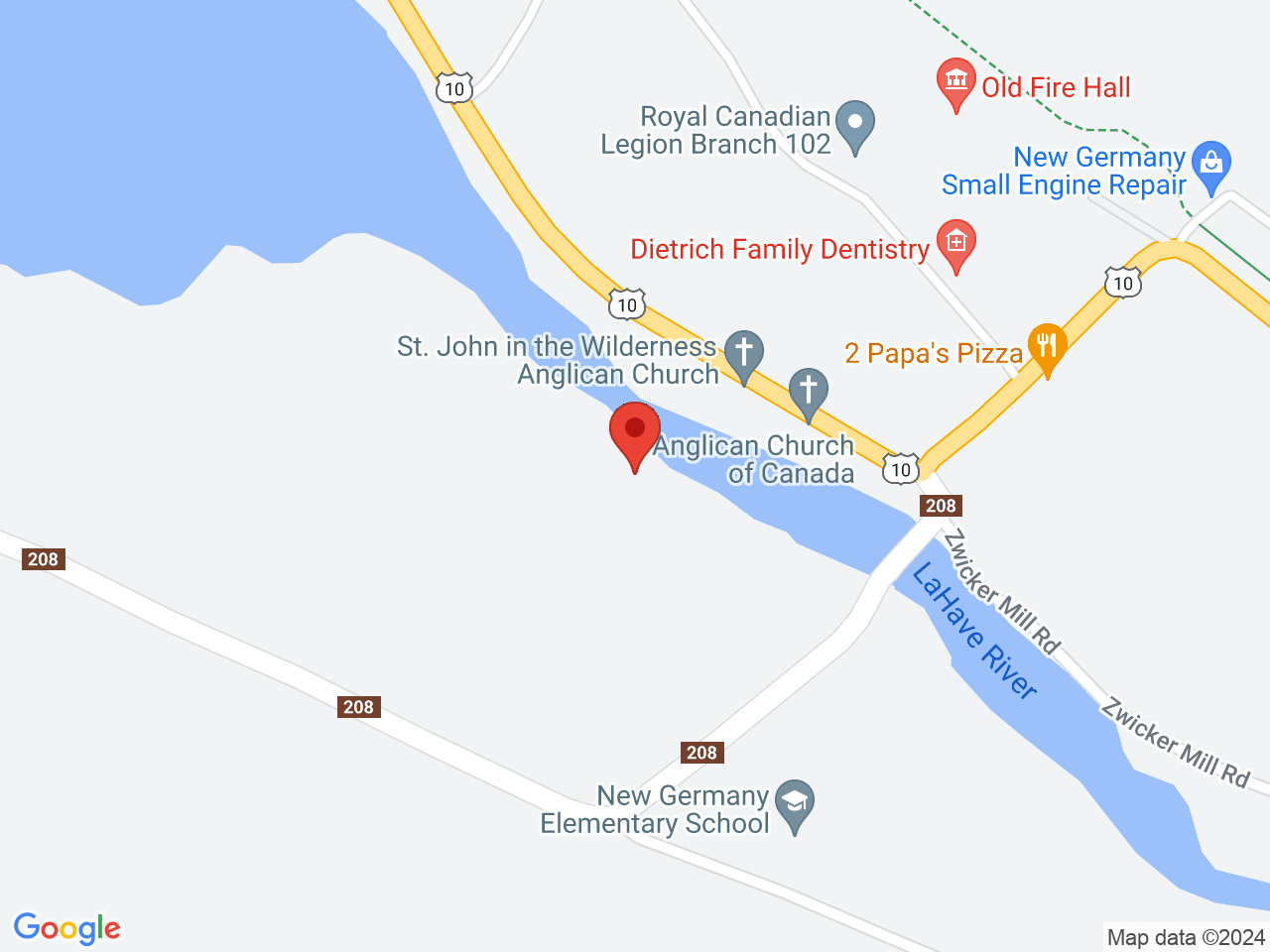 Street map for NSLC Cannabis New Germany, 5117 Highway #10, RR# 2, New Germany NS
