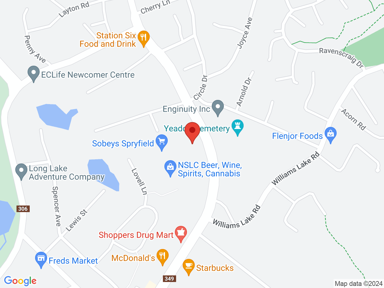 Street map for NSLC Cannabis Halifax, 279 Herring Cove Rd, Halifax NS