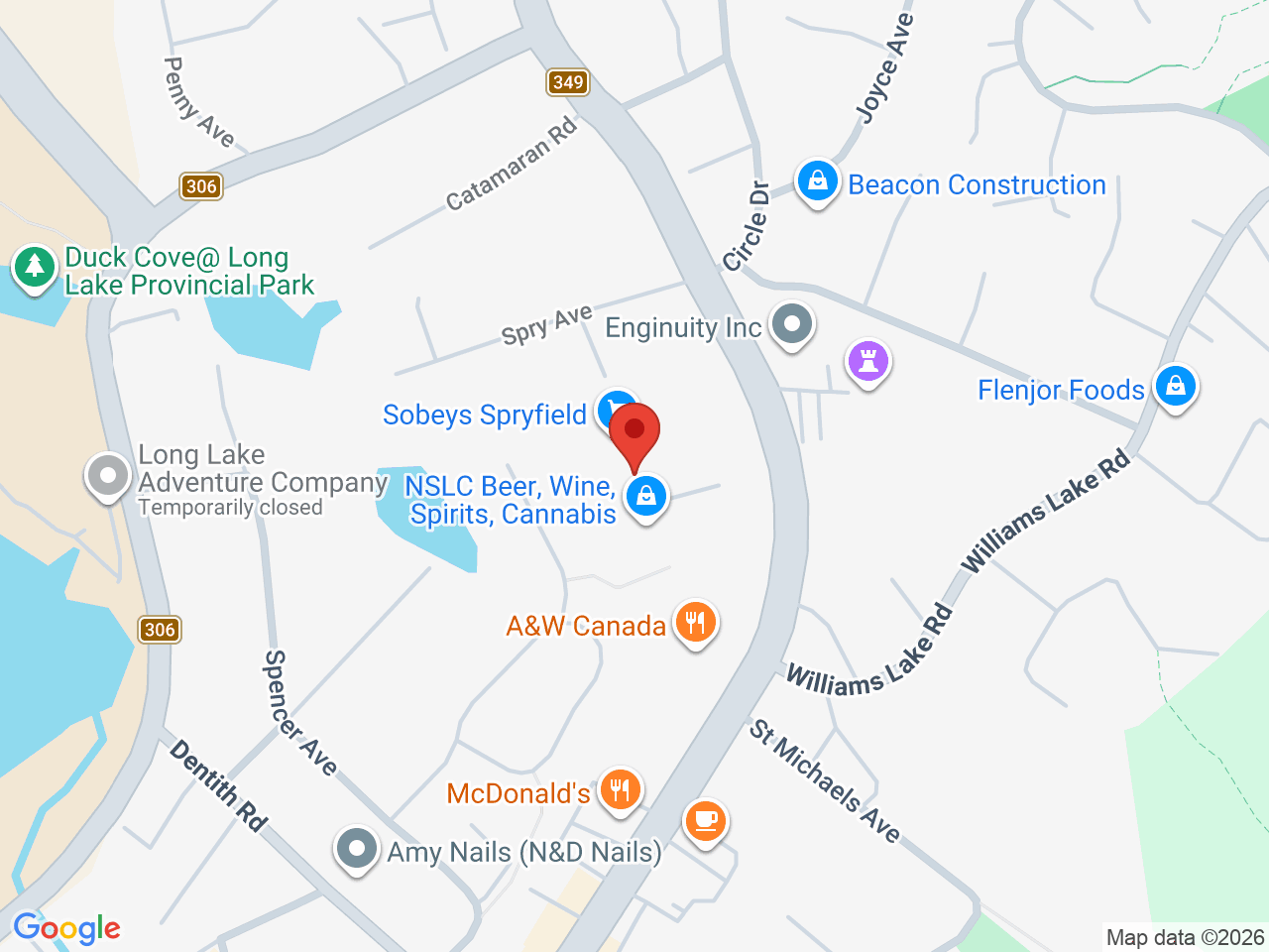 Street map for NSLC Cannabis Halifax, 279 Herring Cove Rd, Halifax NS