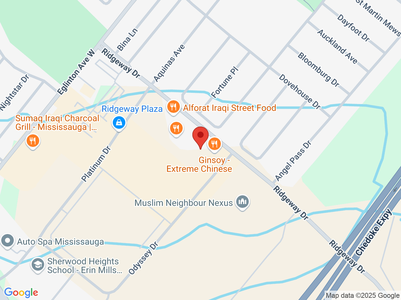 Street map for Moonwlkr Cannabis, 3515 Odyssey Dr, Mississauga ON