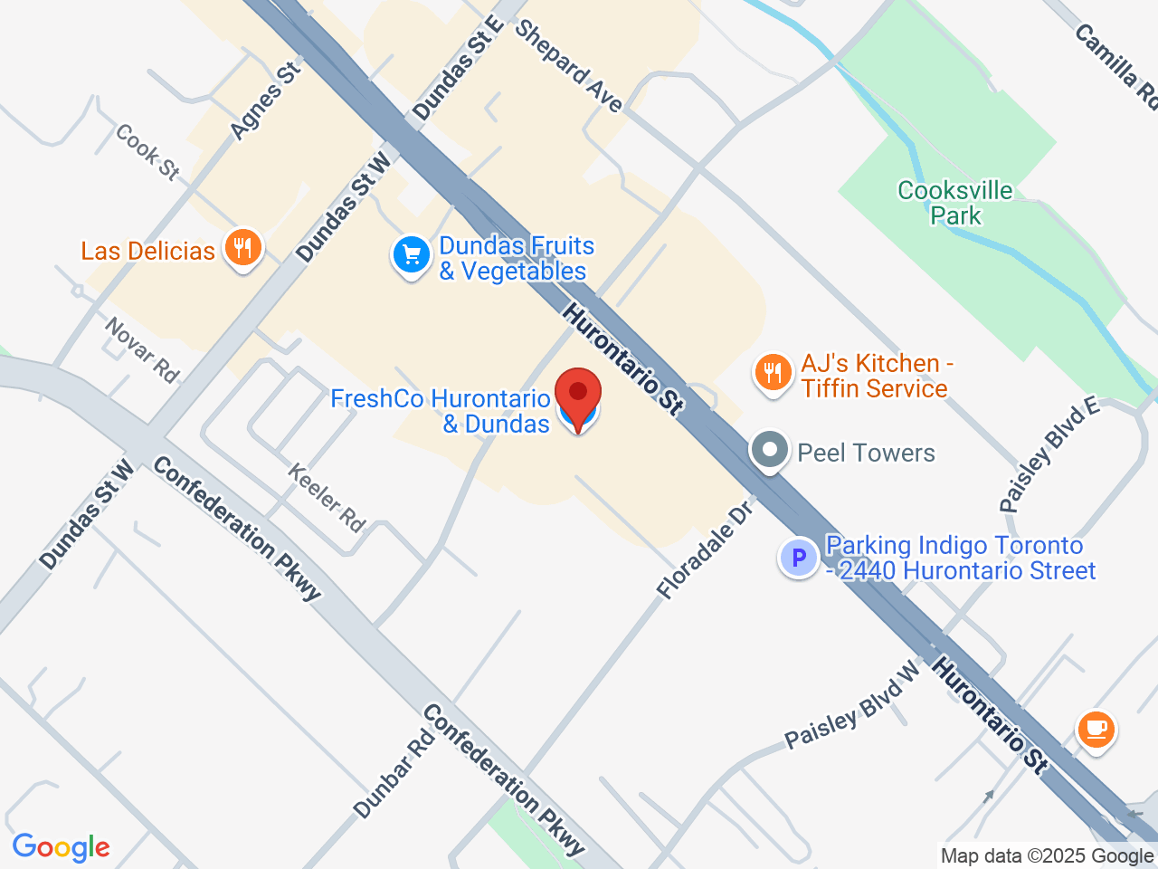 Street map for Hunny Pot Cannabis, 2500 Hurontario St, Mississauga ON